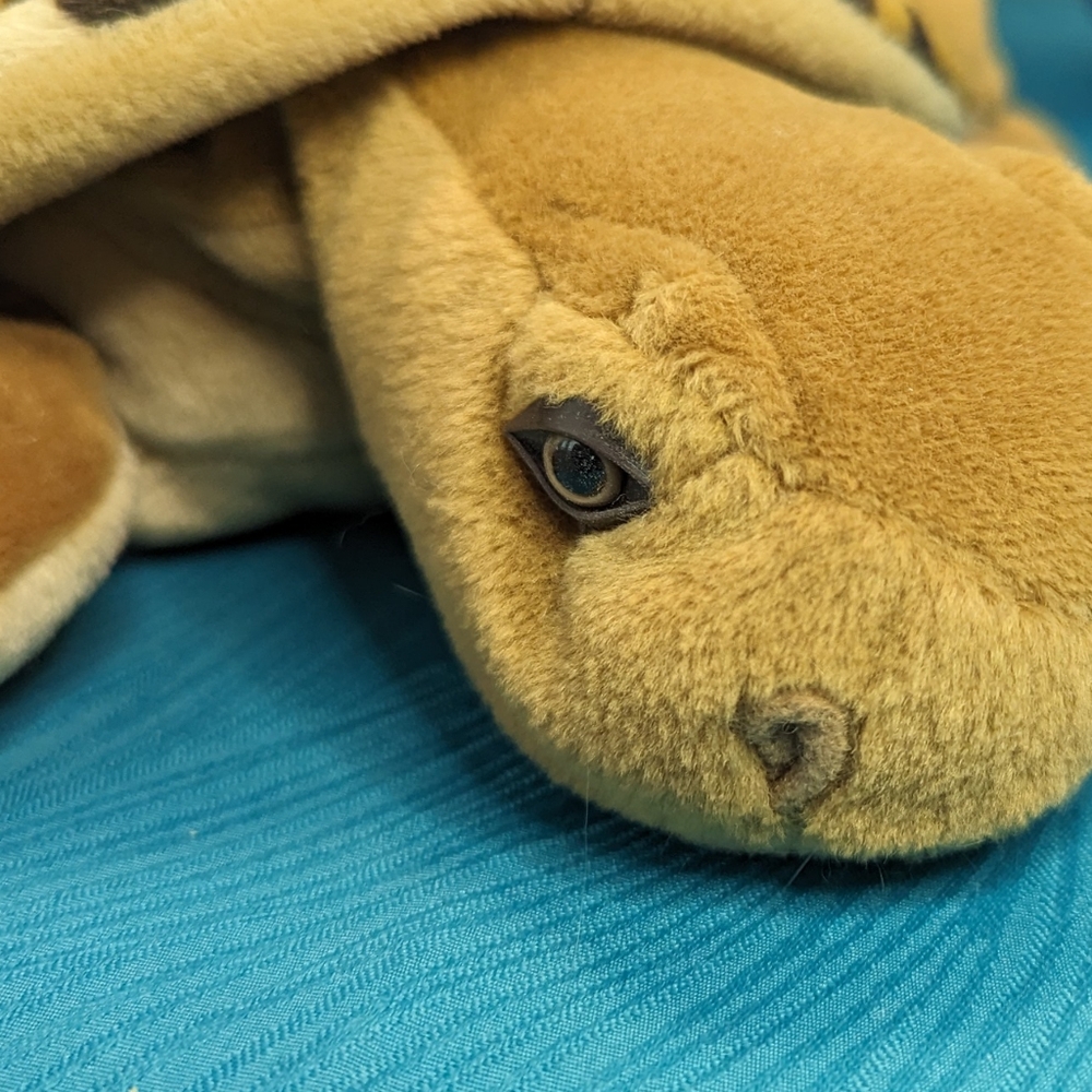 Aurora Sea Turtle Mother and Baby Plush Stuffed Animal Soft Toy Brown Tan Shell - Picture 3 of 8